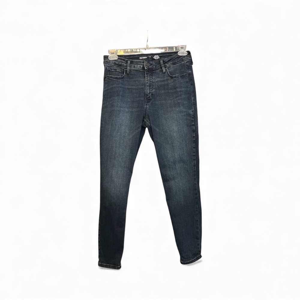 💙 EUC OLD NAVY Rockstar Super Skinny High-Rise Dark Wash Jeans | Sz 12